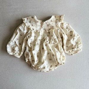 Sam & Louloute 100% cotton. One piece floral romper.